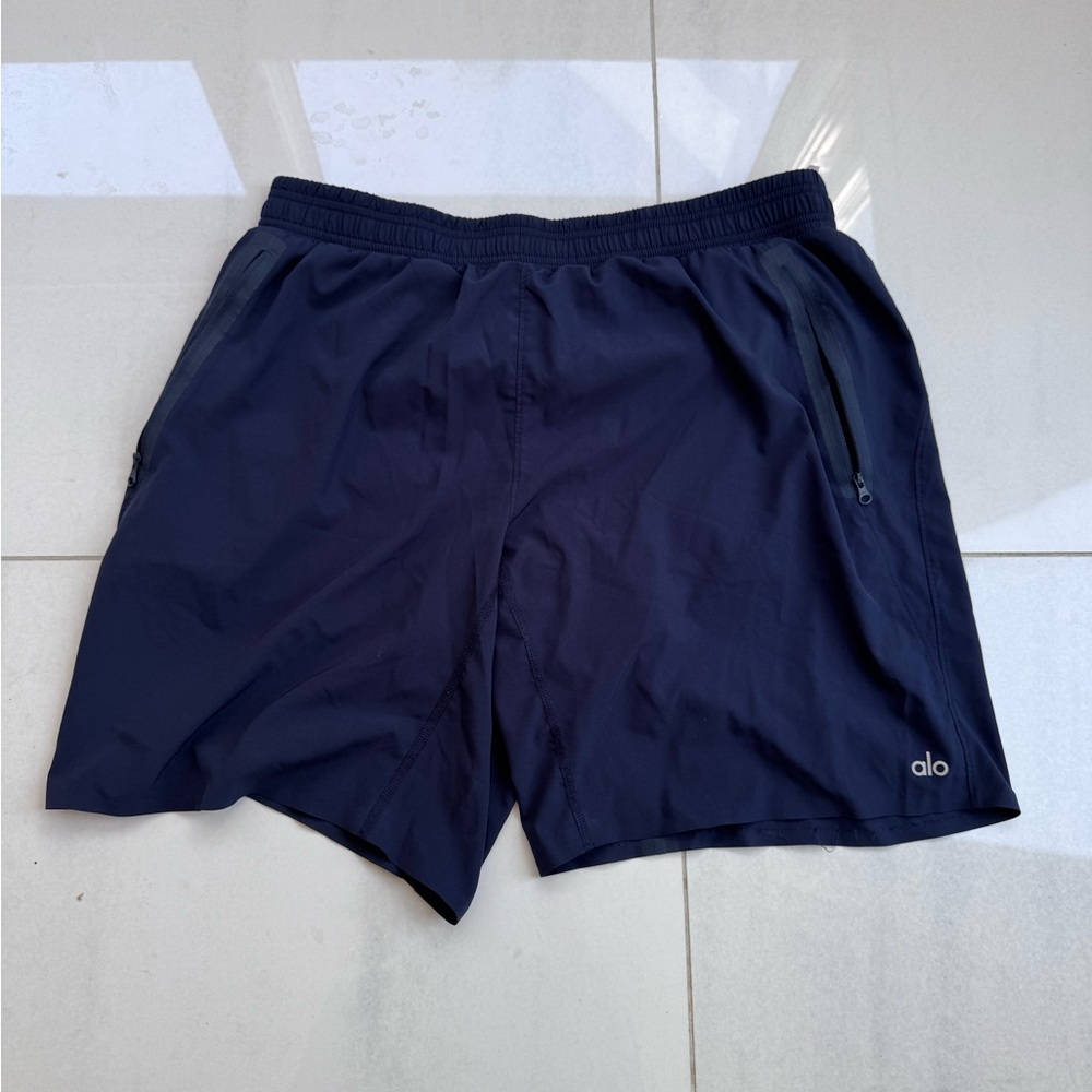 ALO Yoga Navy Athletic Shorts
